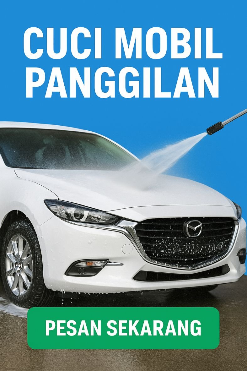 Proses cuci mobil panggilan oleh tim AT Body Kit Mobil