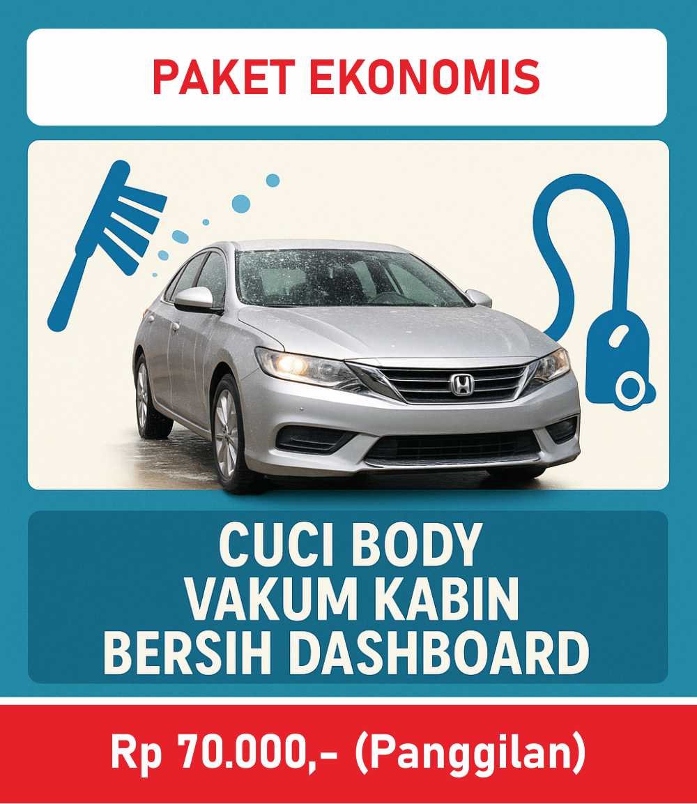 Harga Paket Cuci Mobil Panggilan – Paket Ekonomis